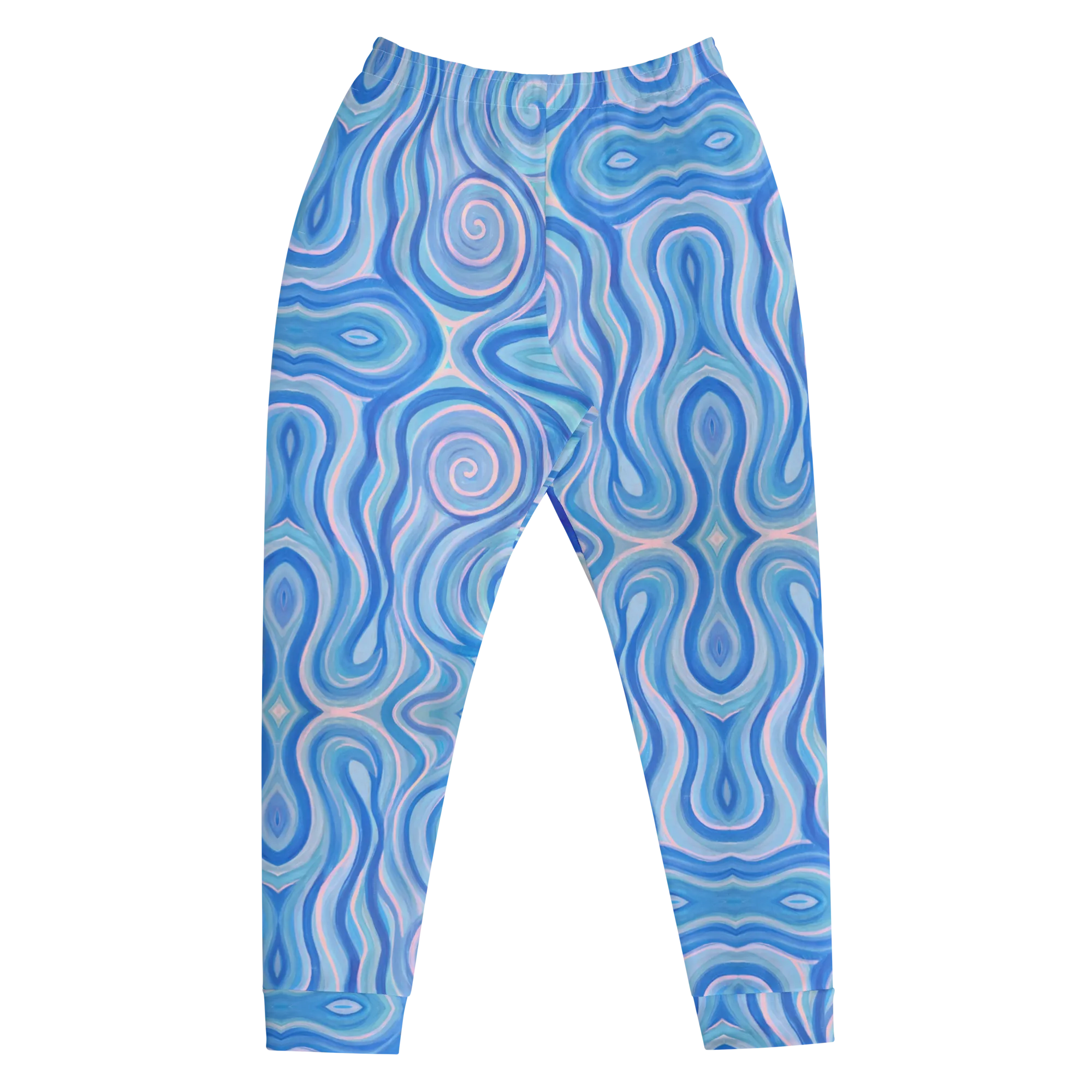 Cozy Slim Fit Joggers- "Aqua" Design