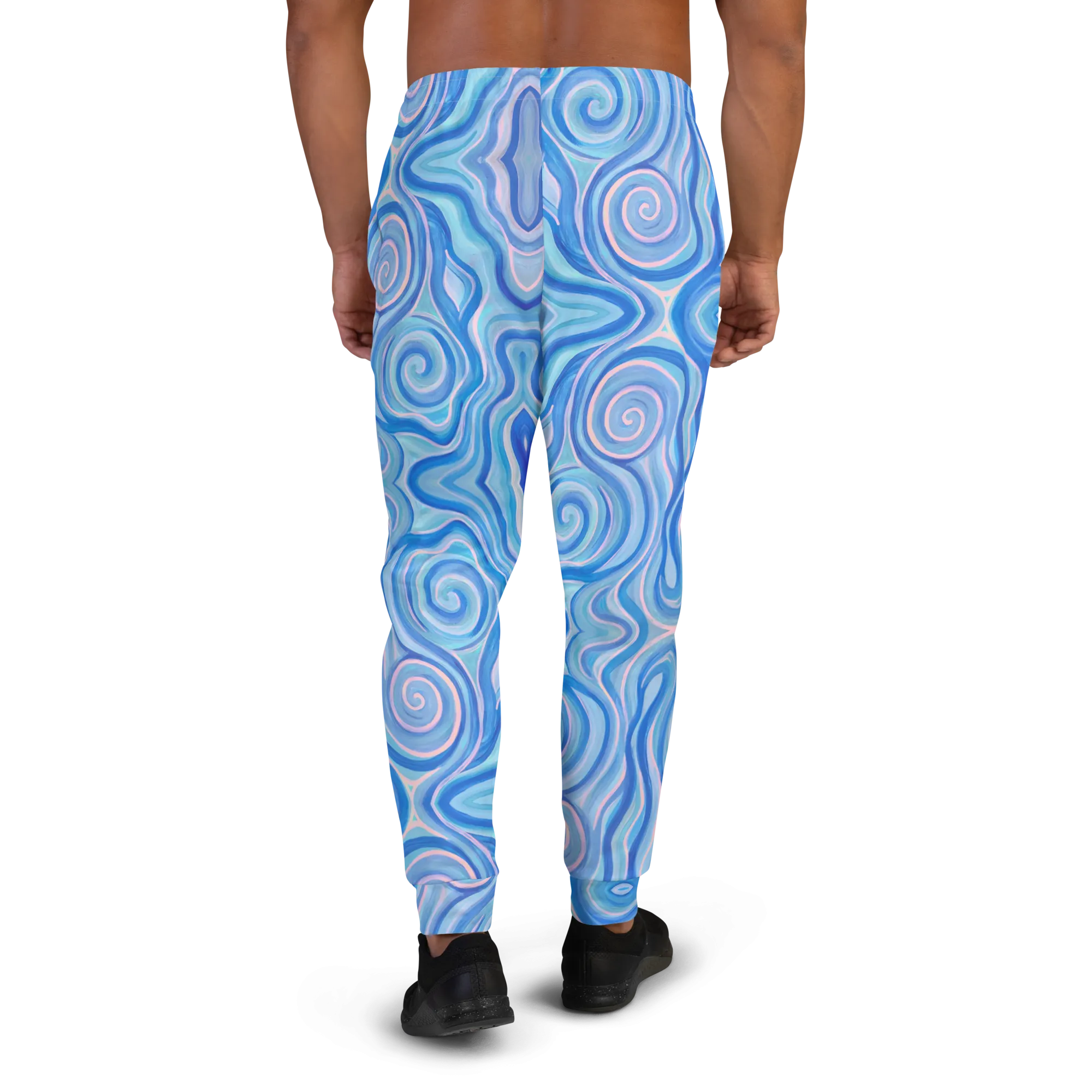 Cozy Slim Fit Joggers- "Aqua" Design