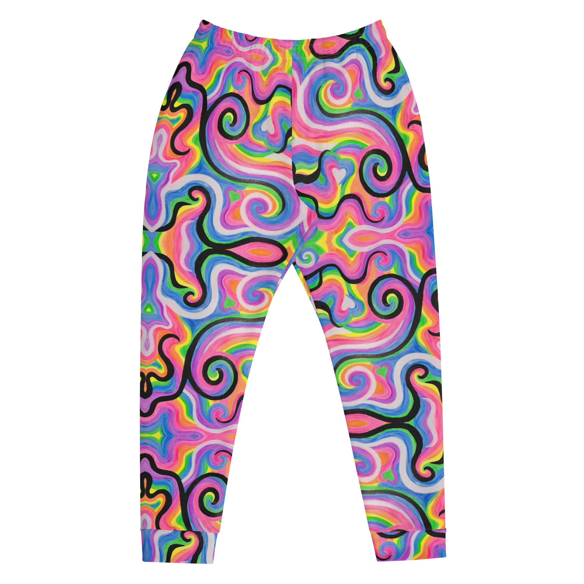 Cozy Slim Fit Joggers- "Electric" Design