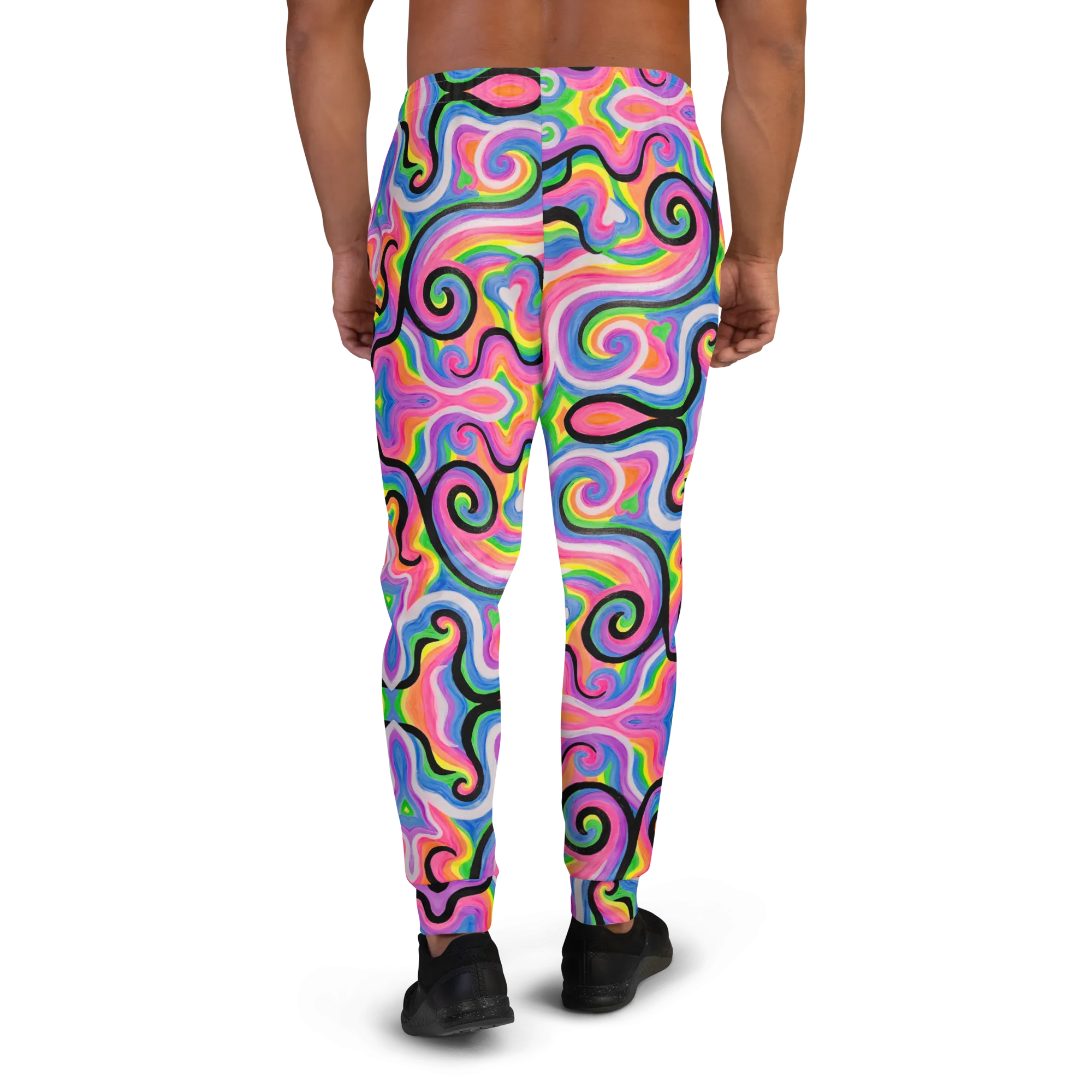 Cozy Slim Fit Joggers- "Electric" Design