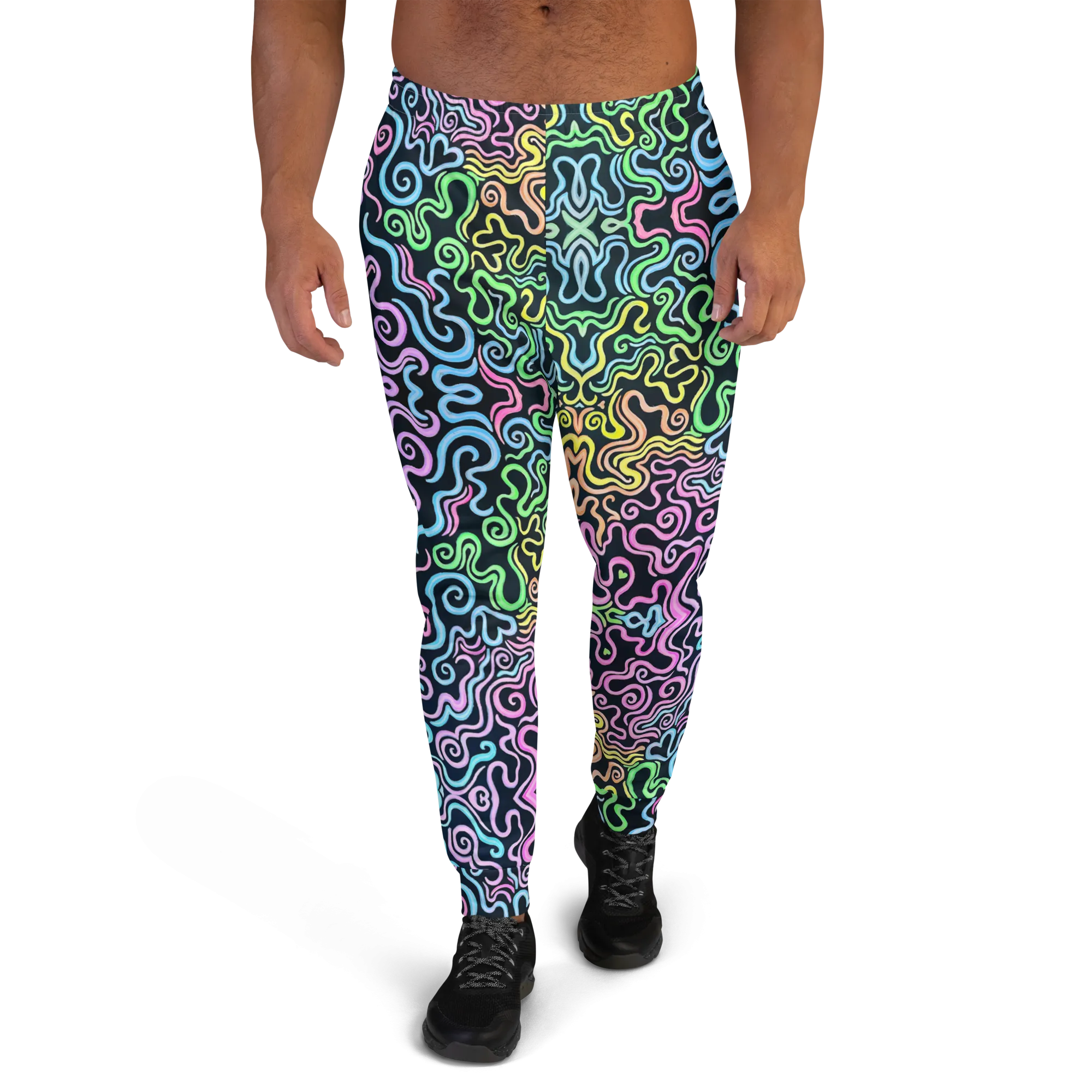 Cozy Slim Fit Joggers- "Glow" Design