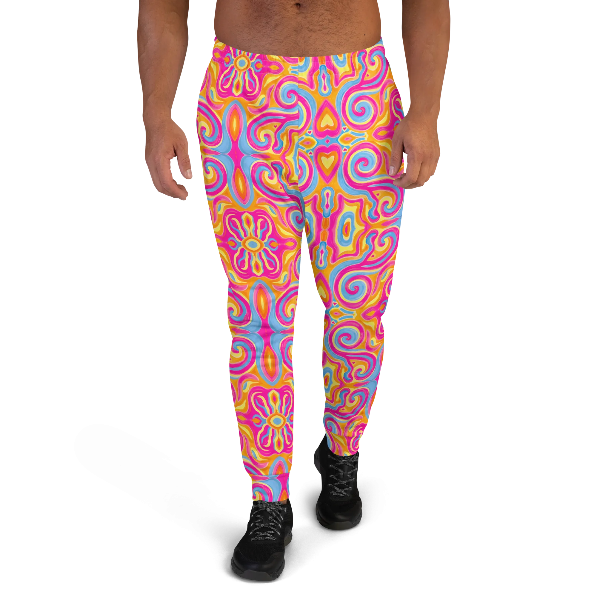 Cozy Slim Fit Joggers- "Magic Stamps" Design