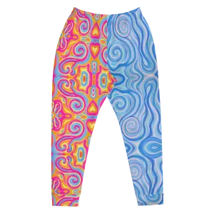 Cozy Slim Fit Joggers- "Magic Stamps" x "Aqua"