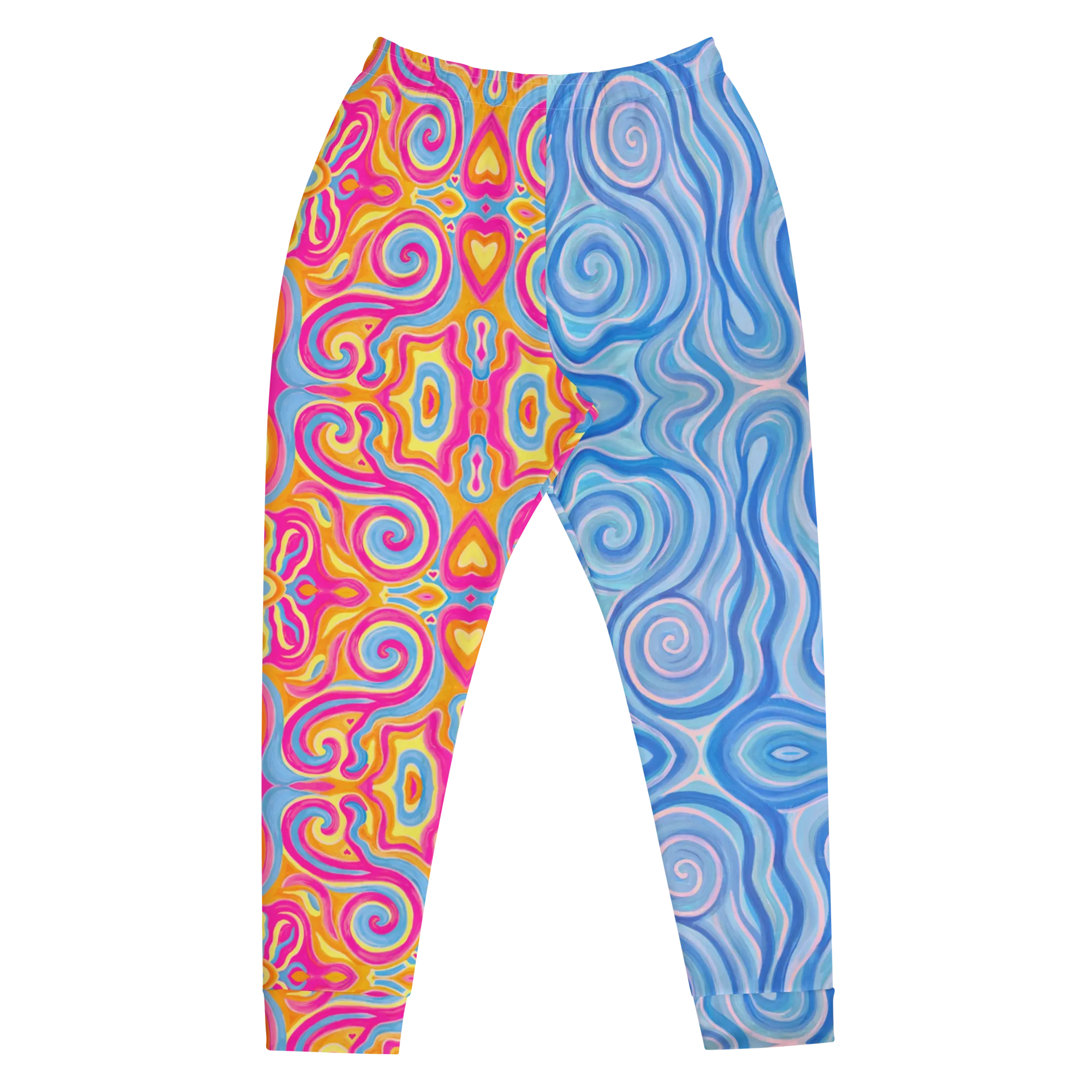 Cozy Slim Fit Joggers- "Magic Stamps" x "Aqua"