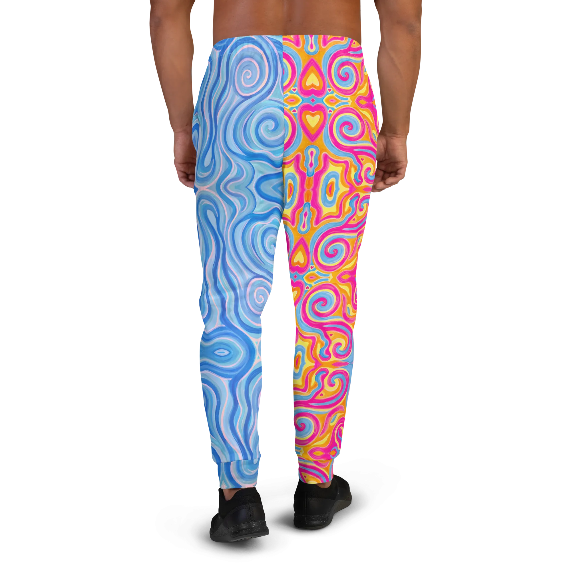 Cozy Slim Fit Joggers- "Magic Stamps" x "Aqua"