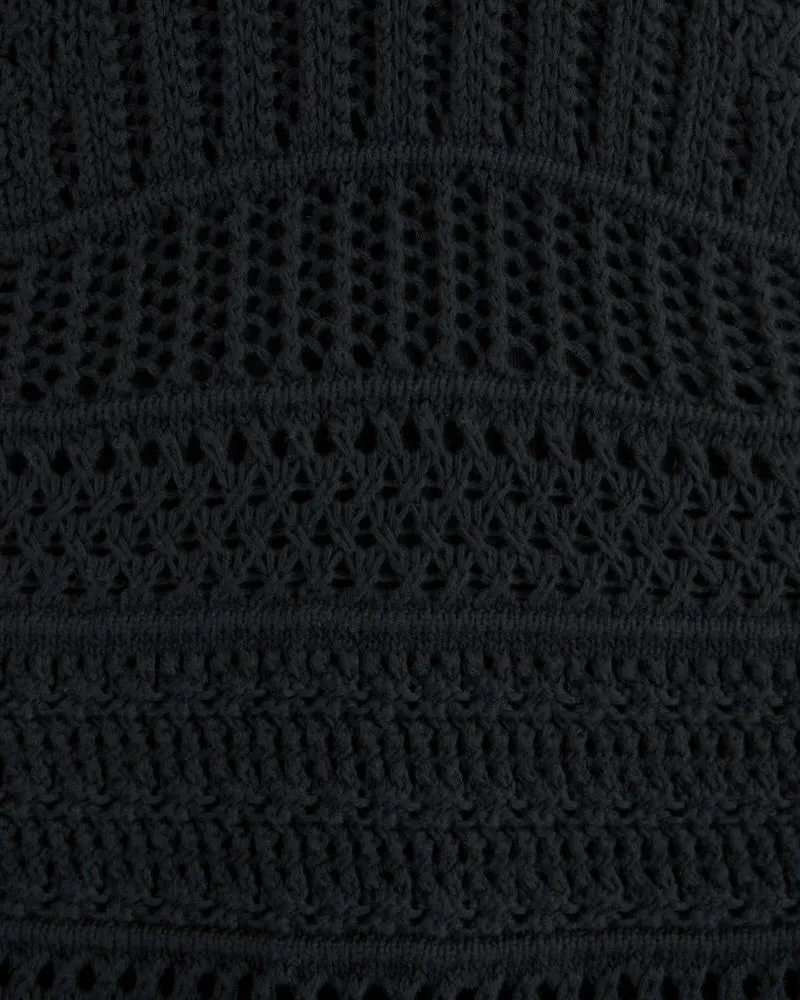 Crochet-Style Mini Dress