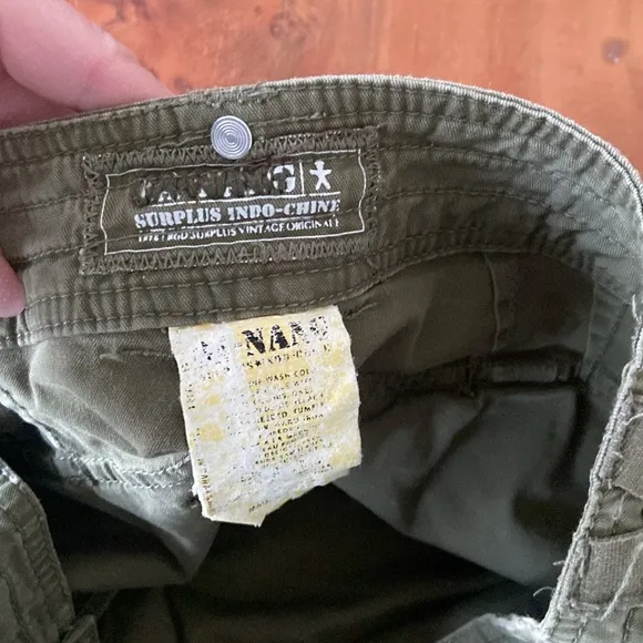 Da-Nang low rise baggy cargo short Y2K army green military surplus utility small