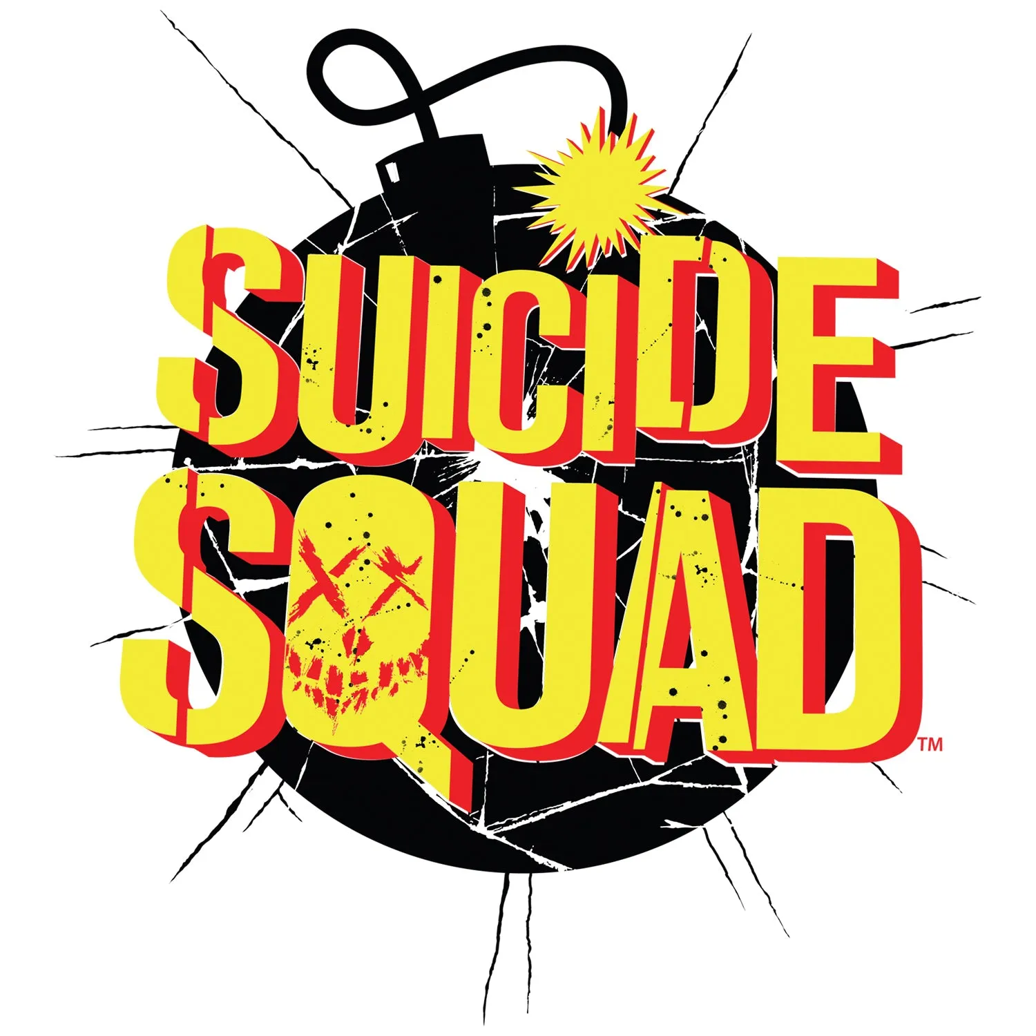 DC Suicide Squad Logo Bomb Official Women's Long Tank Dress (White)