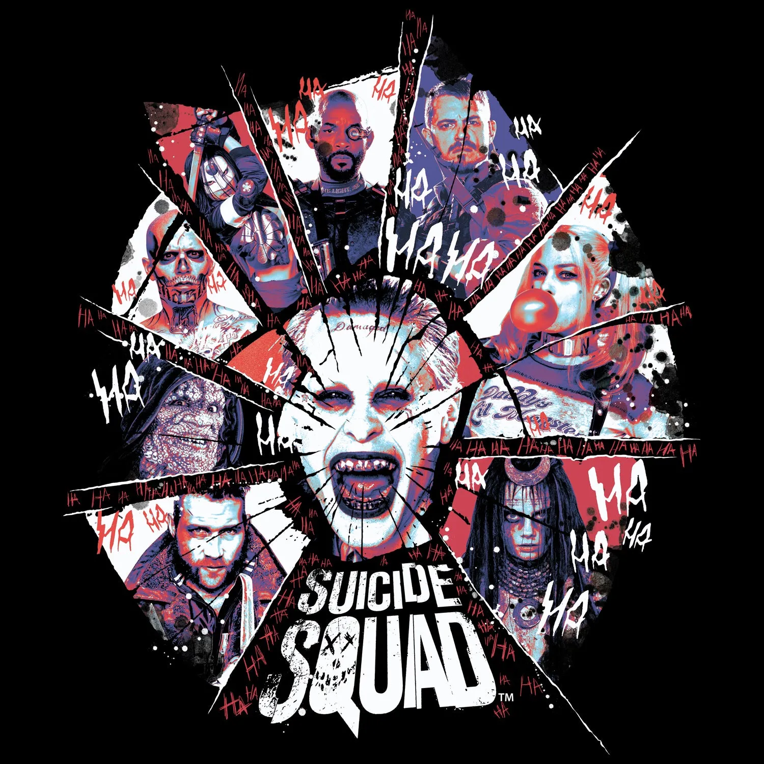 DC Suicide Squad Shattered Official Women's Long Tank Dress (Black)