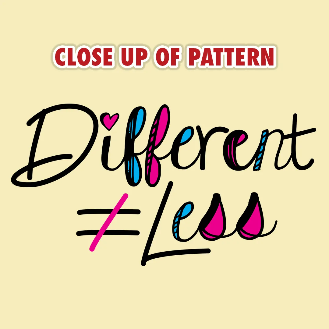 Different Does Not Equal Less (As Seen on Netflix's Raising Dion) Pattern Women's Joggers