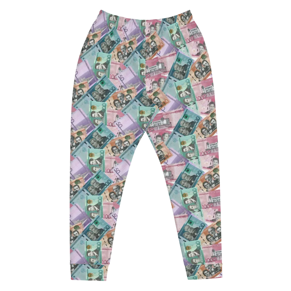 Dominican Pesos All-Over Print Men's Sweatpants Joggers