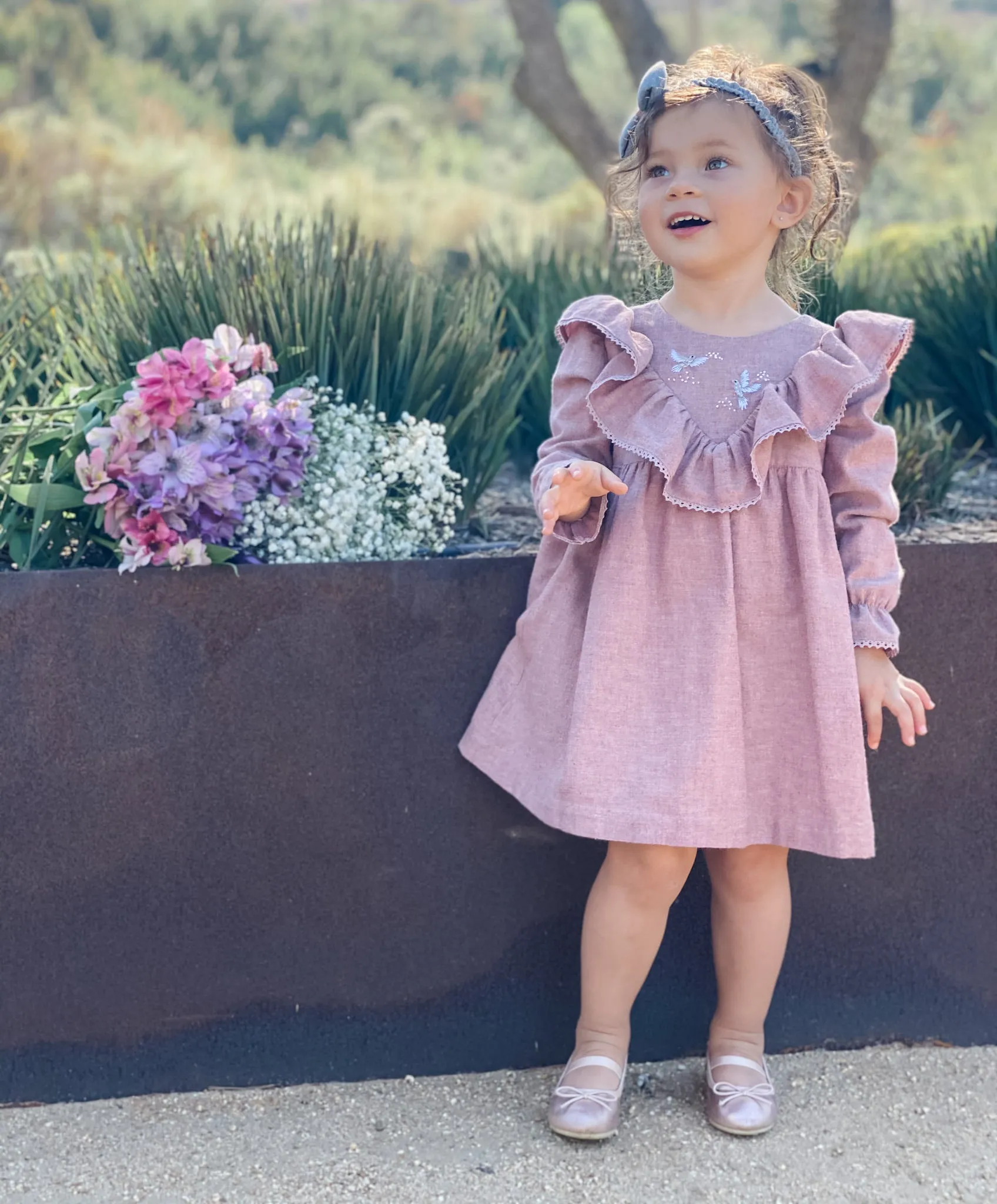 Dove of Peace Heirloom Dress, Dusty Rose