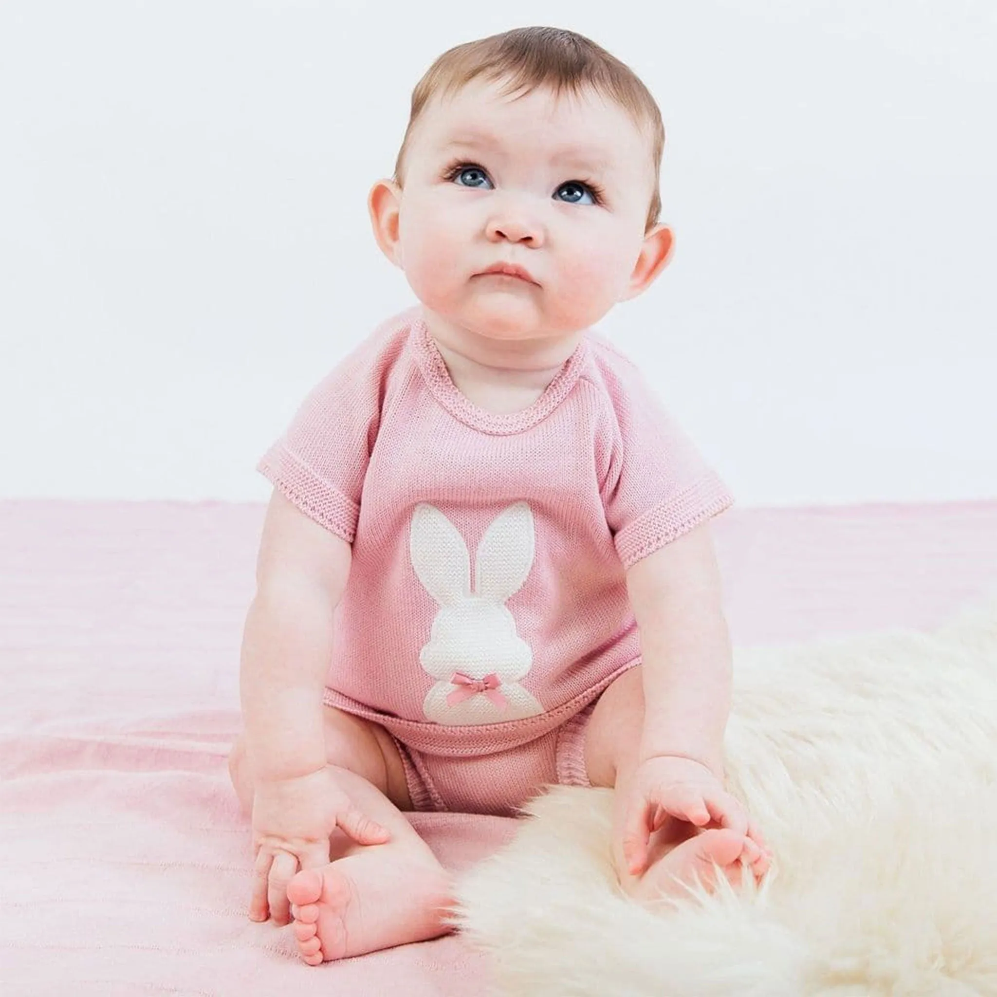 Dusky Pink knitted jam pant shorts top Two Piece Outfit