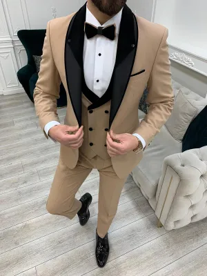 Eden Gold Slim Fit Velvet Shawl Lapel Tuxedo