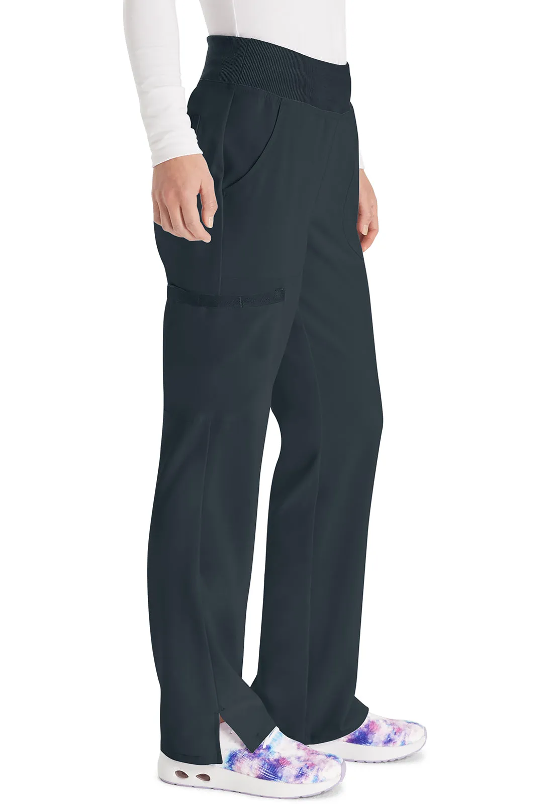 EDS Essentials DK005 Natural Rise Tapered Leg Pull-On Pants Pewter