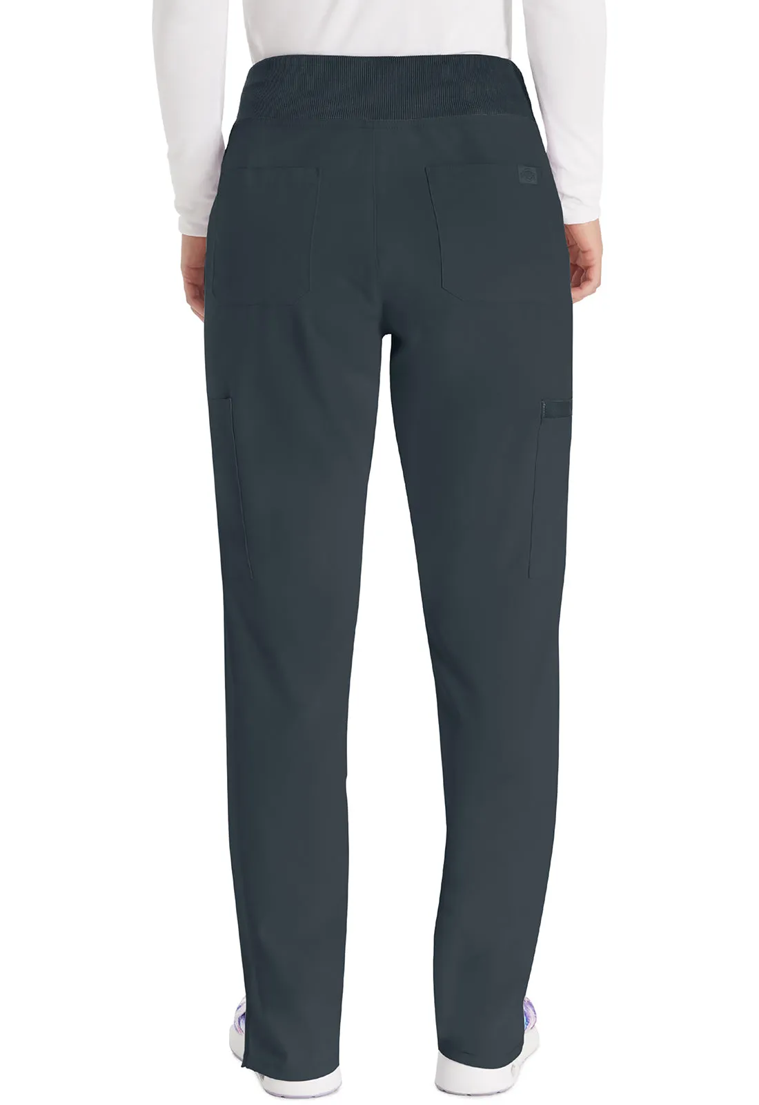 EDS Essentials DK005 Natural Rise Tapered Leg Pull-On Pants Pewter