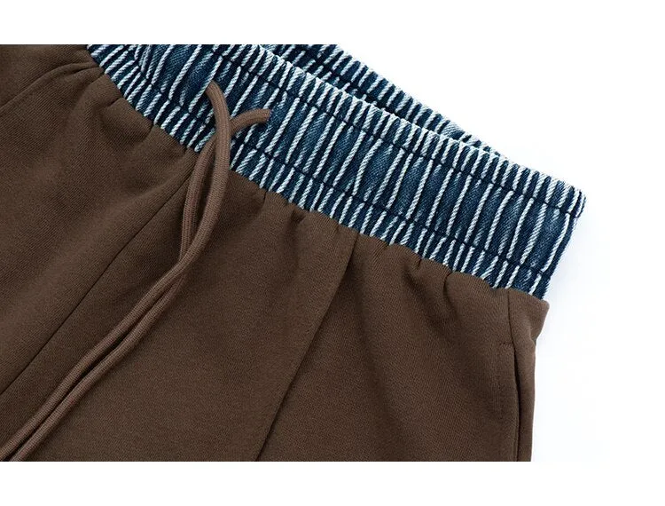 Elastic Waist Drawstring Wide Leg Velvet Sweatpants Velvet Sports Pants Female Loose