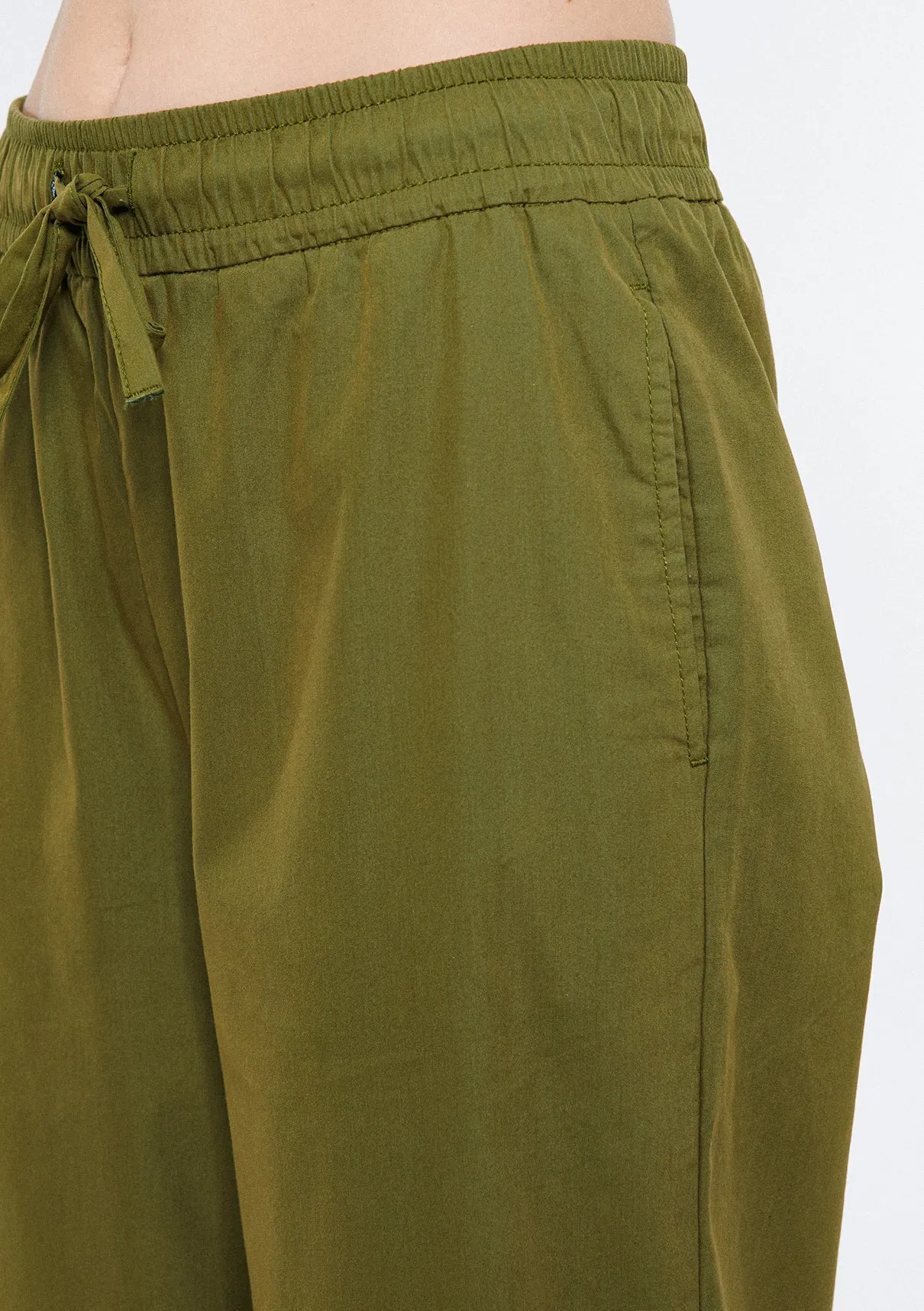 Elastic Waisted Khaki Pants