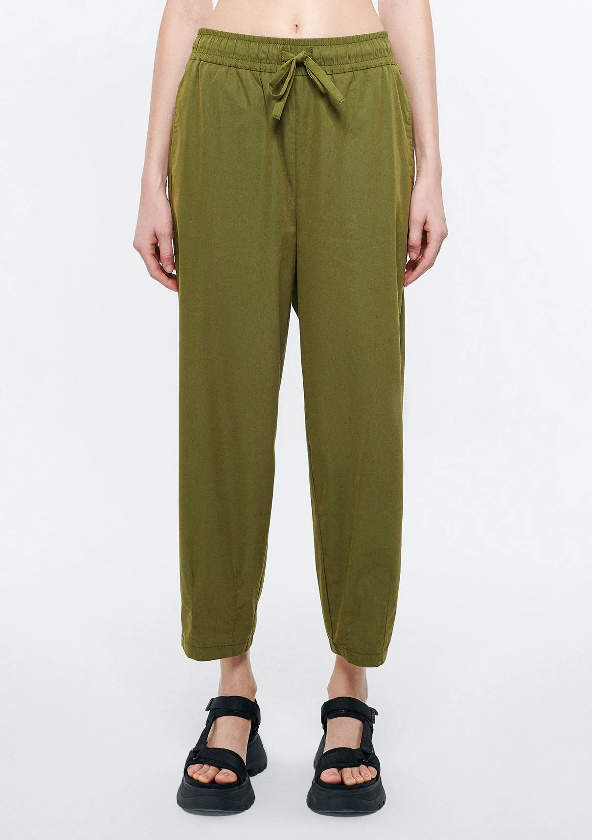 Elastic Waisted Khaki Pants
