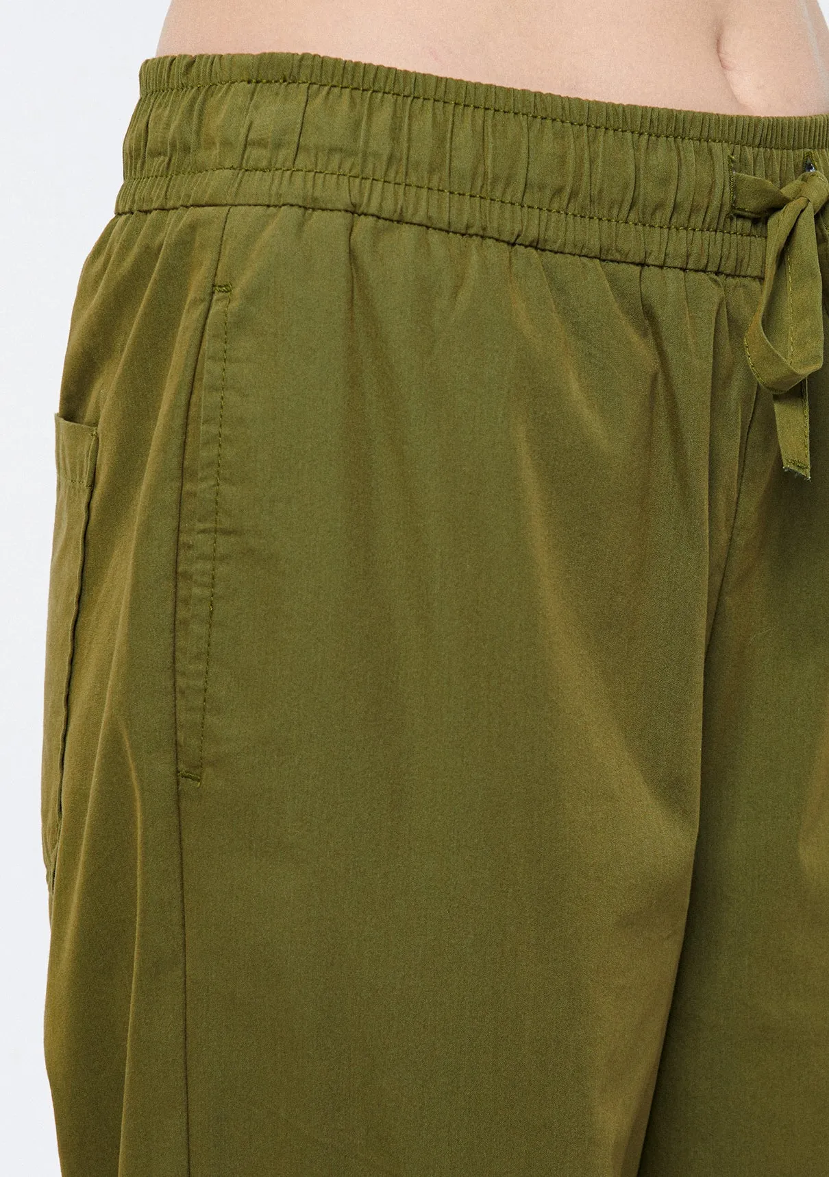 Elastic Waisted Khaki Pants