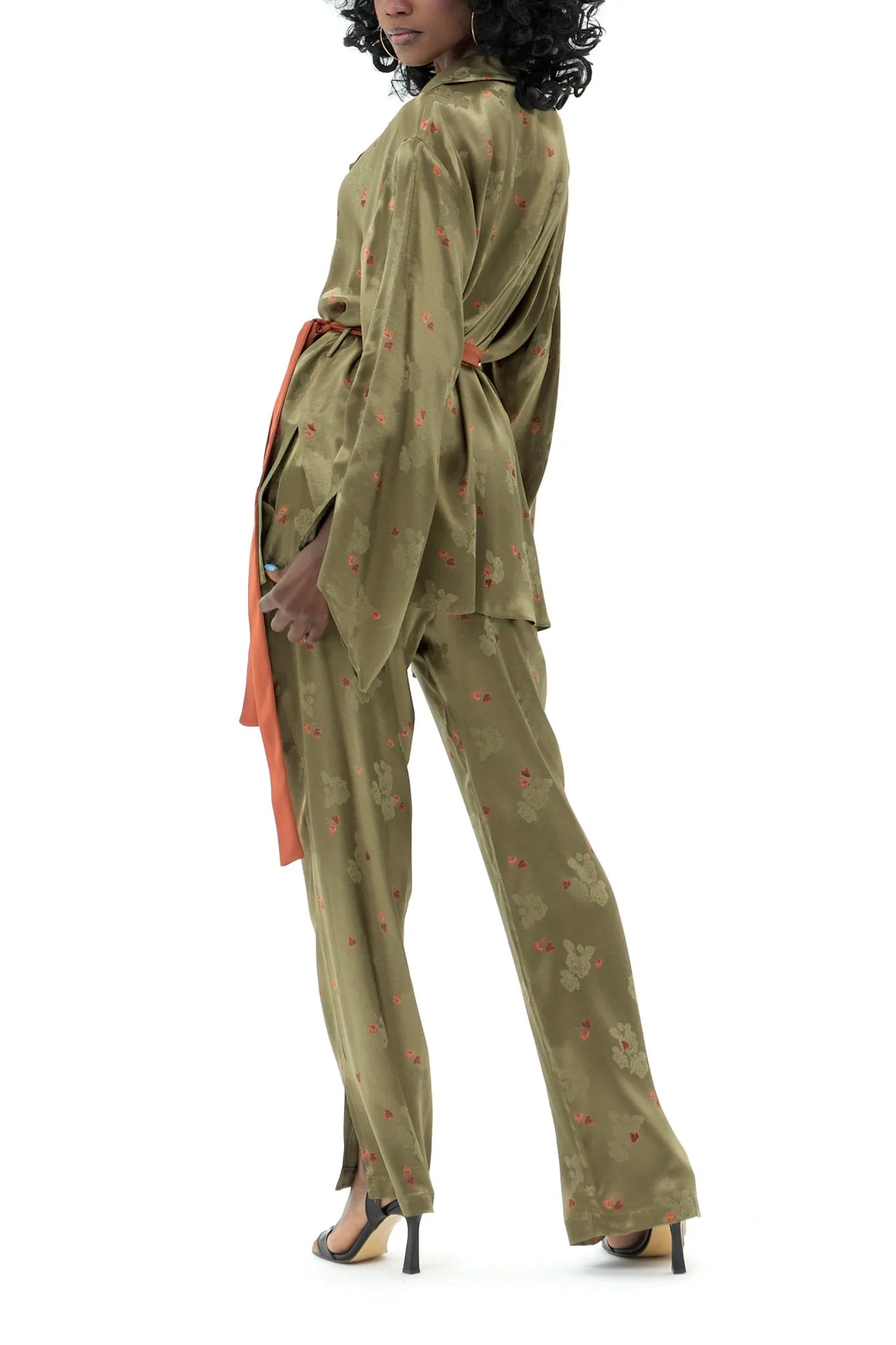 Elegance Casual Belted Pantsuit Set