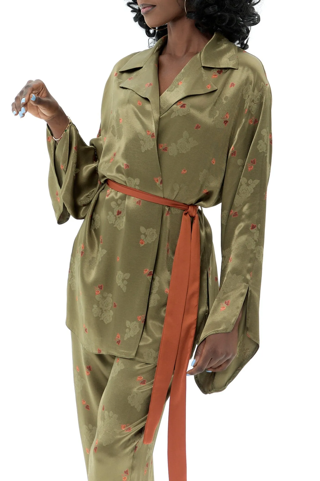 Elegance Casual Belted Pantsuit Set
