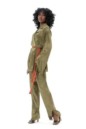 Elegance Casual Belted Pantsuit Set