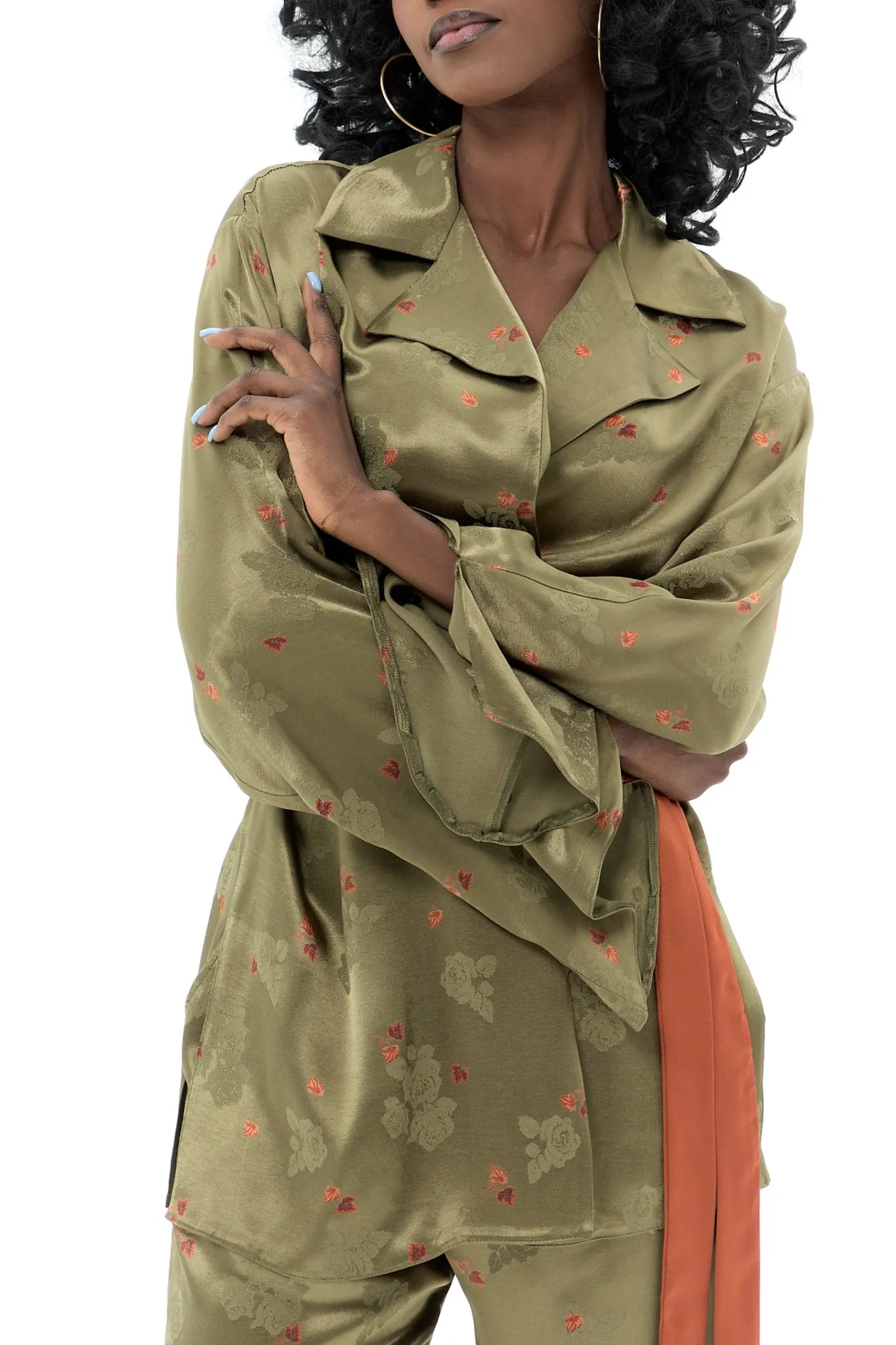 Elegance Casual Belted Pantsuit Set