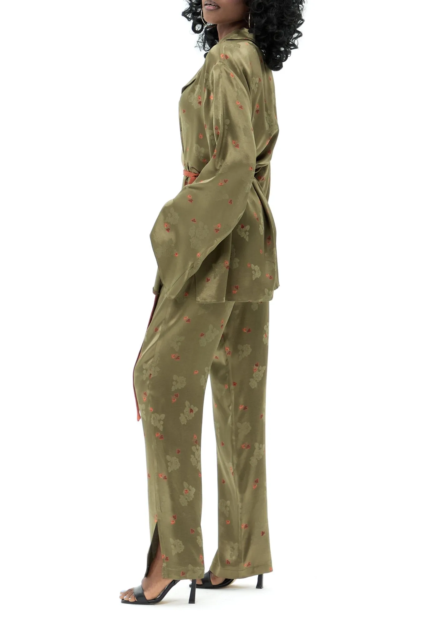 Elegance Casual Belted Pantsuit Set