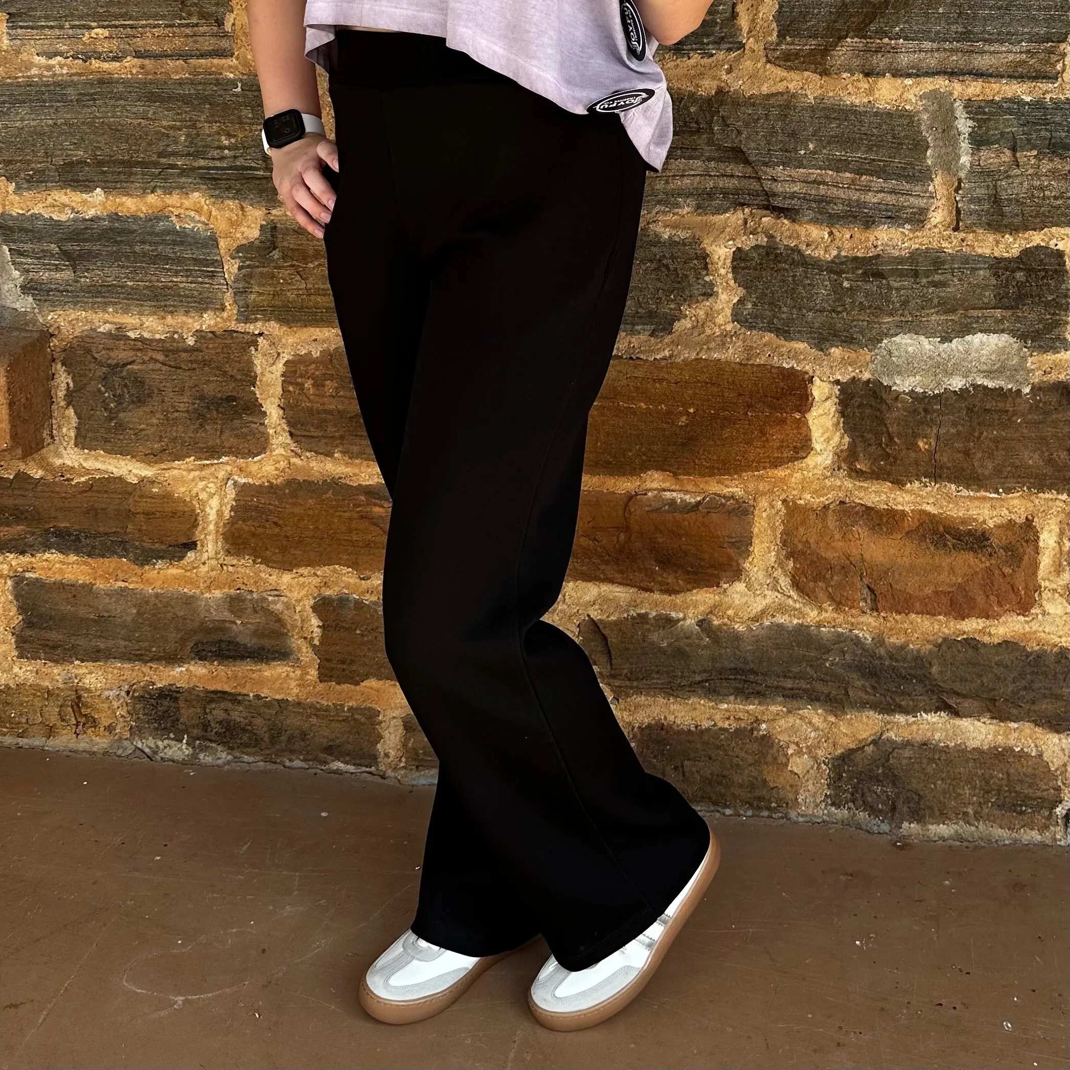 Elevated Flared Lounge Pants | Black
