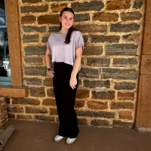 Elevated Flared Lounge Pants | Black