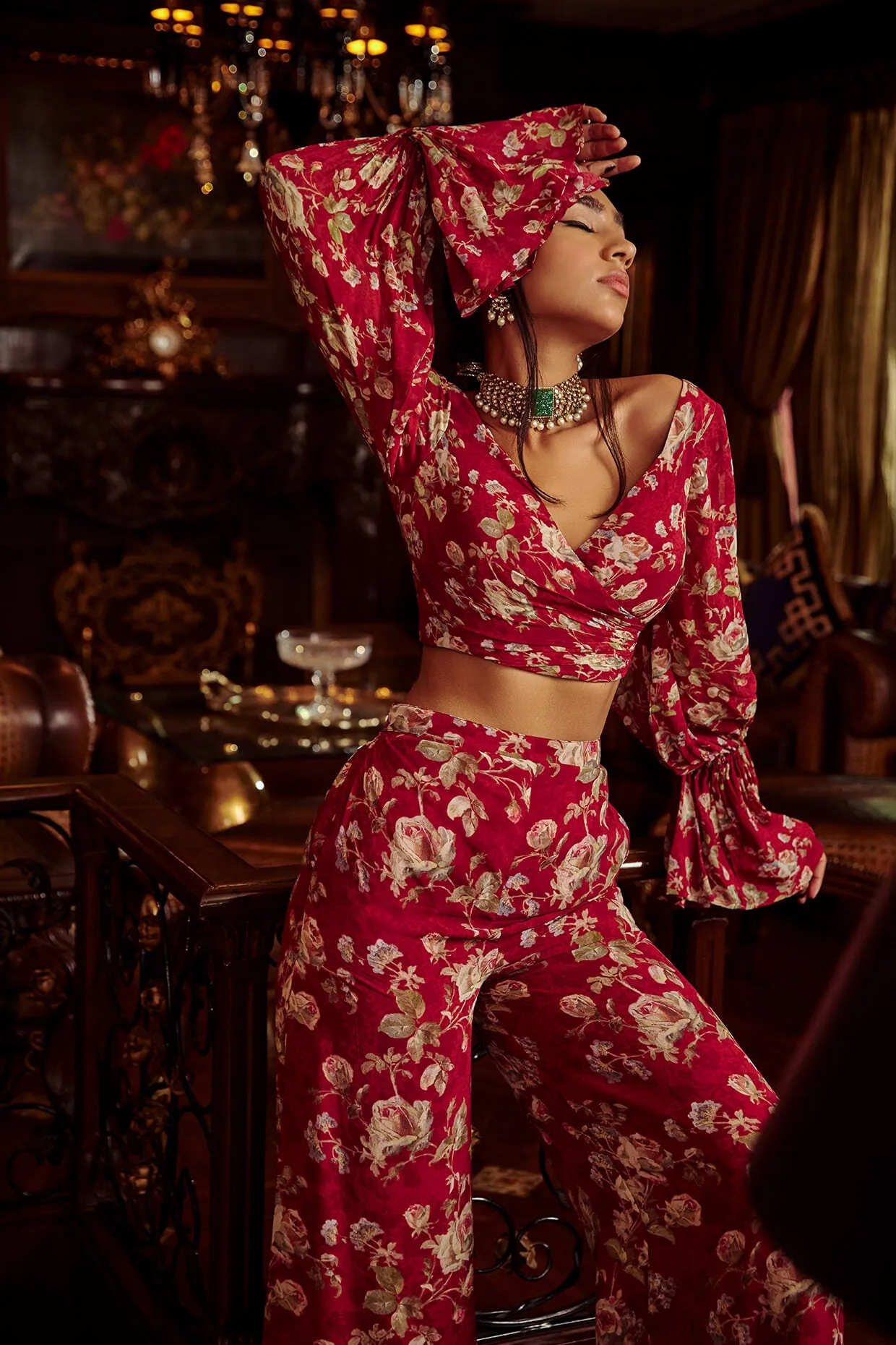 Eliza fuschia pink top and palazzo