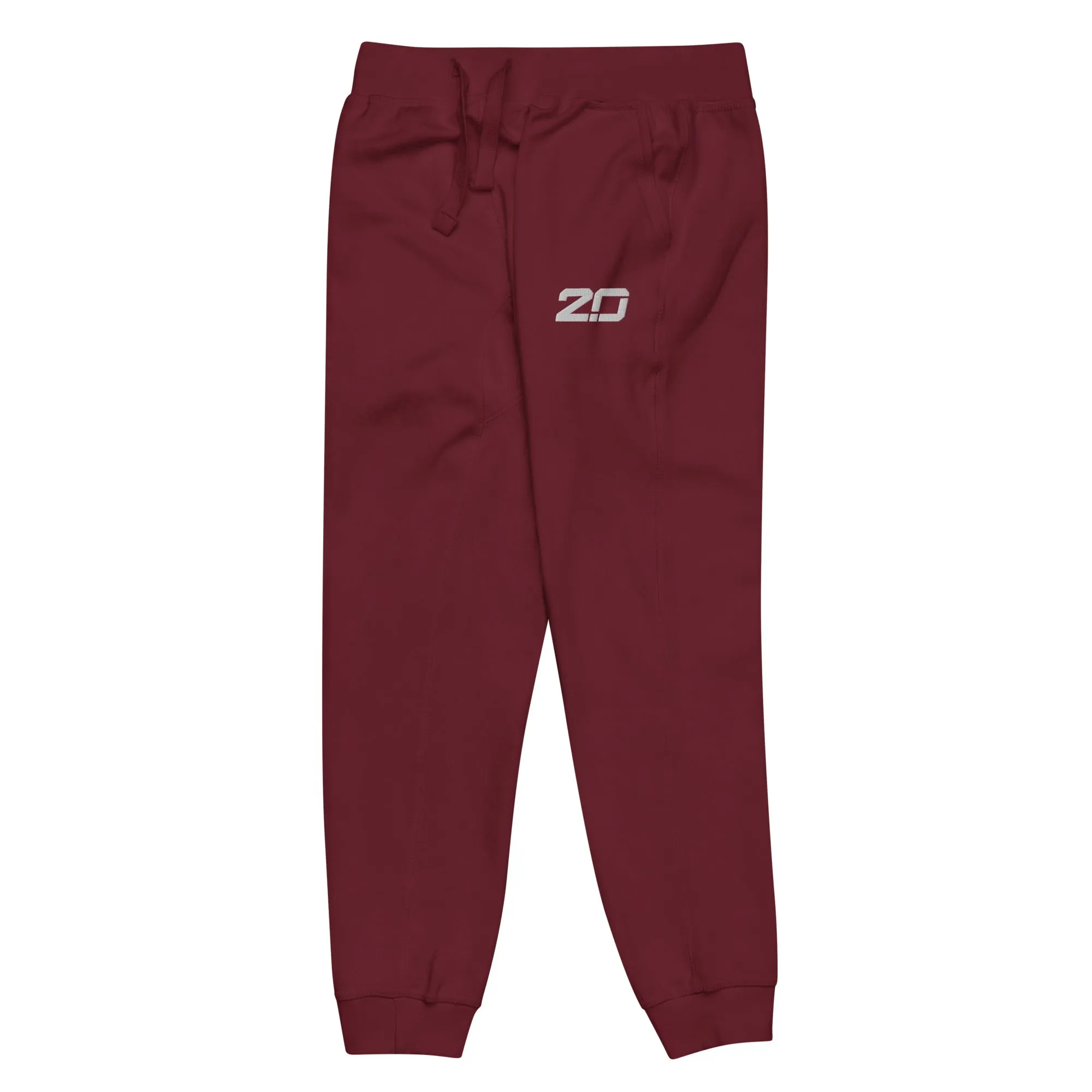 Embroidered Women's Joggers - Maroon
