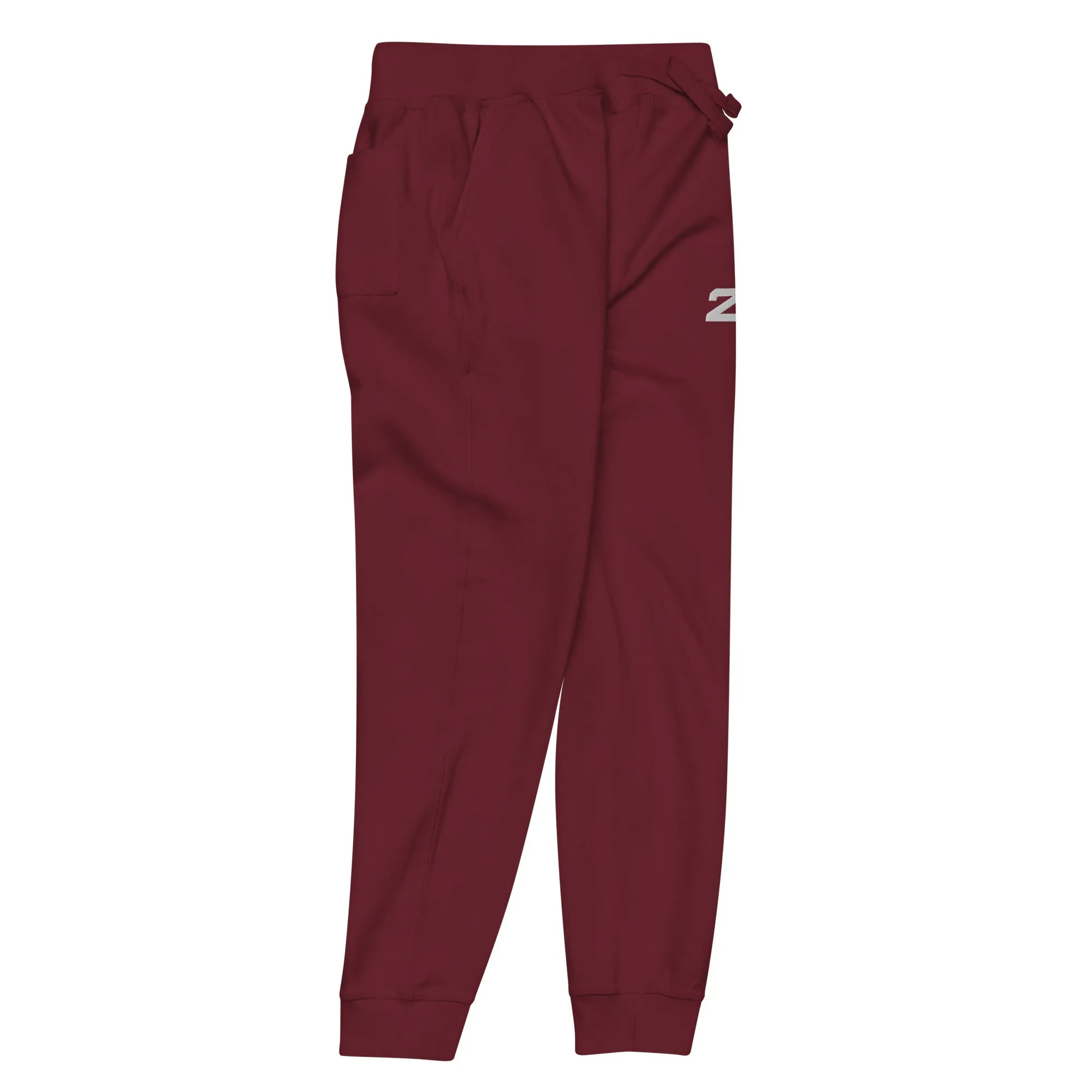 Embroidered Women's Joggers - Maroon