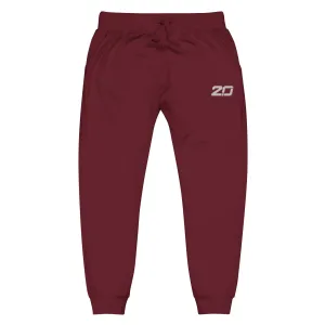 Embroidered Women's Joggers - Maroon