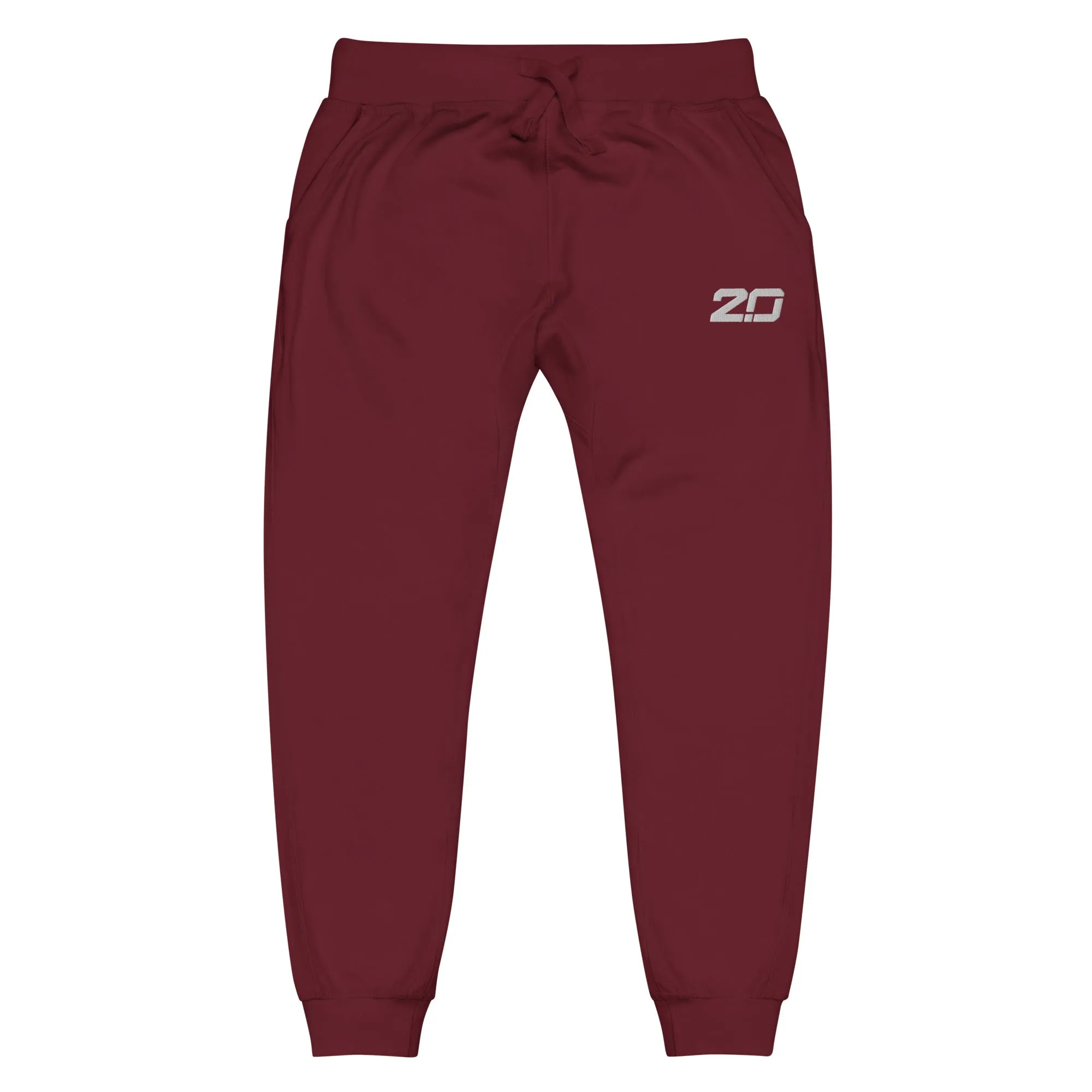 Embroidered Women's Joggers - Maroon