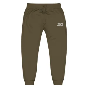 Embroidered Women's Joggers - Military Green
