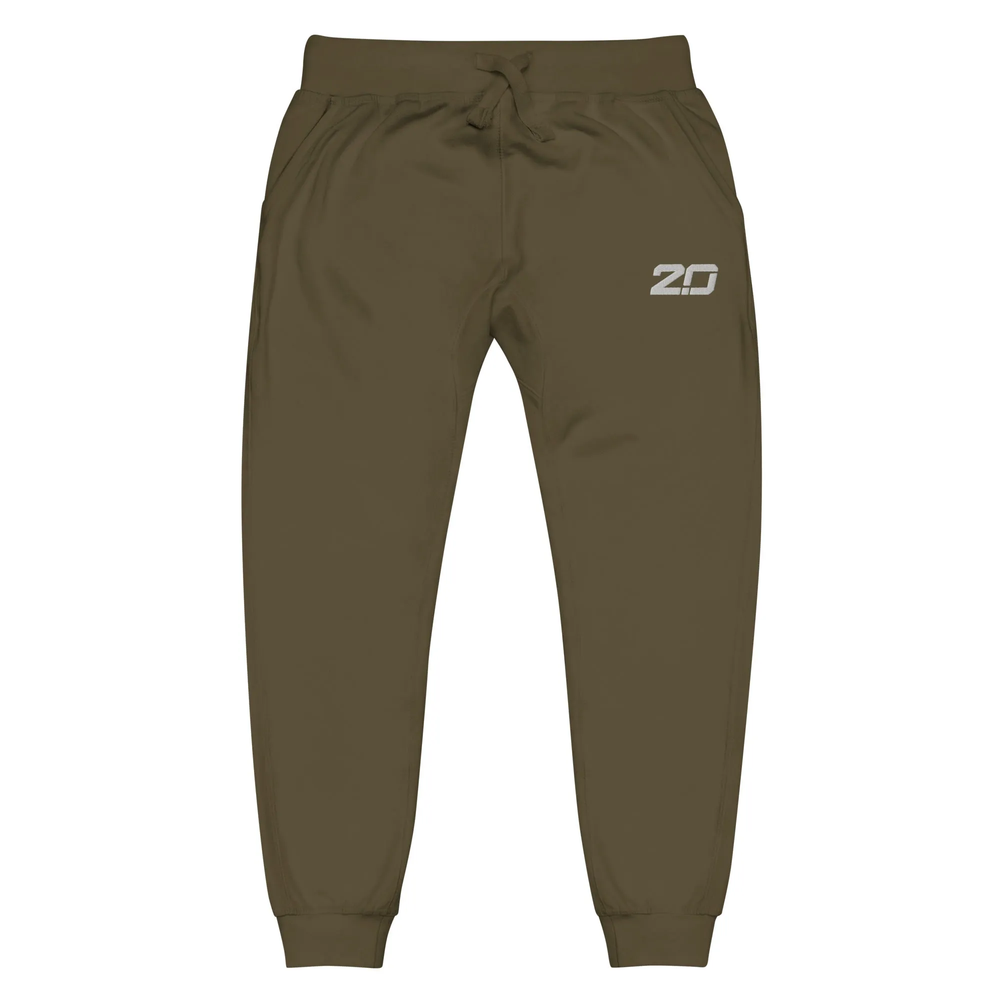 Embroidered Women's Joggers - Military Green