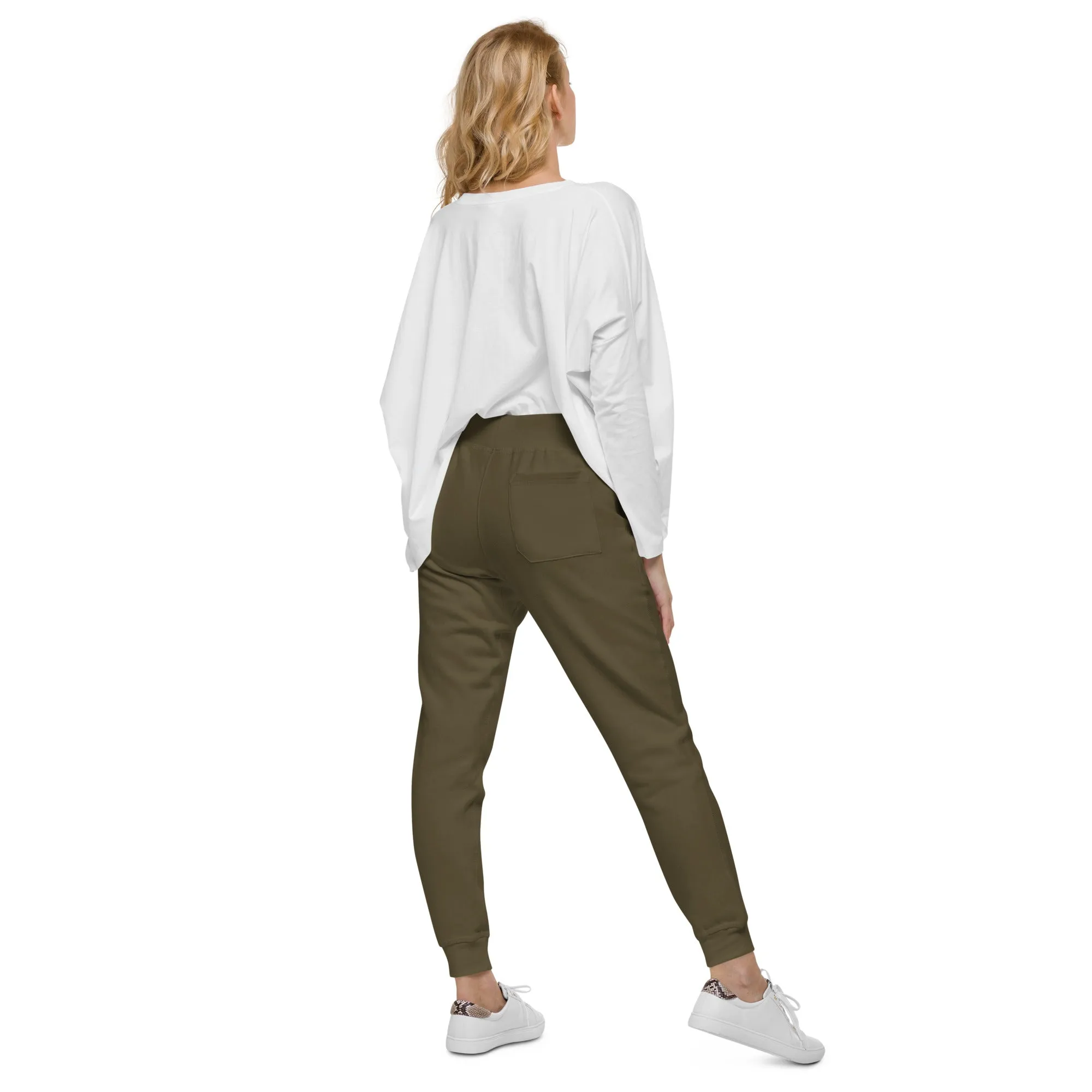 Embroidered Women's Joggers - Military Green