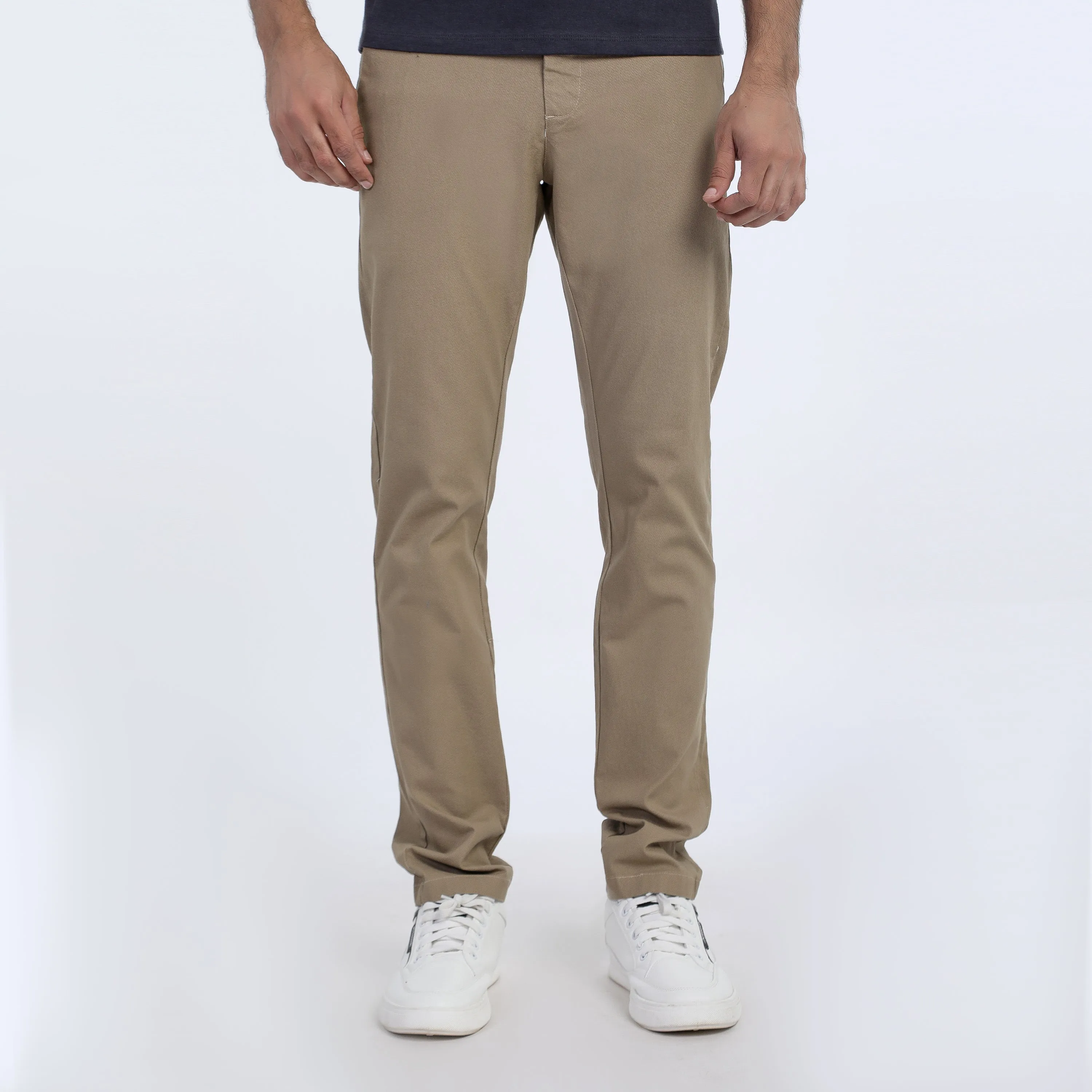 Eminent Men's Cotton Casual Pant - Khaki
