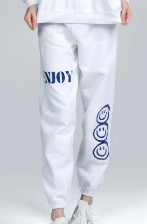 ENJOY SWEATPANTS WHITE