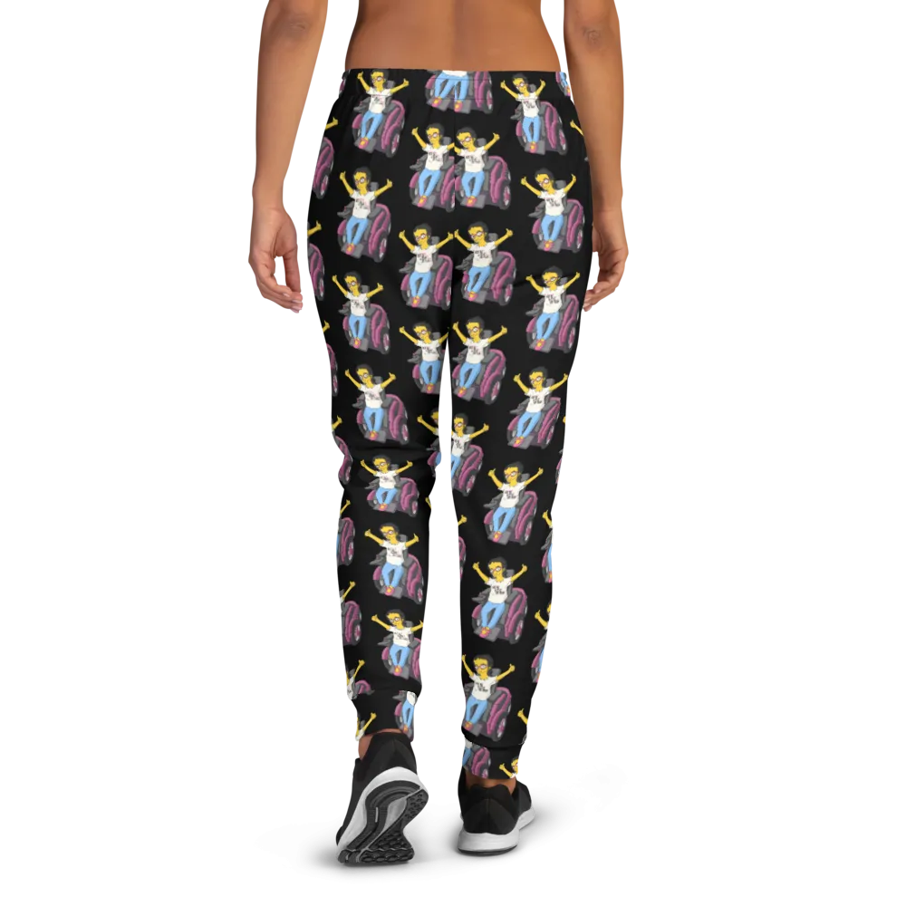 Esperanza From Raising Dion (Yellow Cartoon Pattern) Women's Joggers