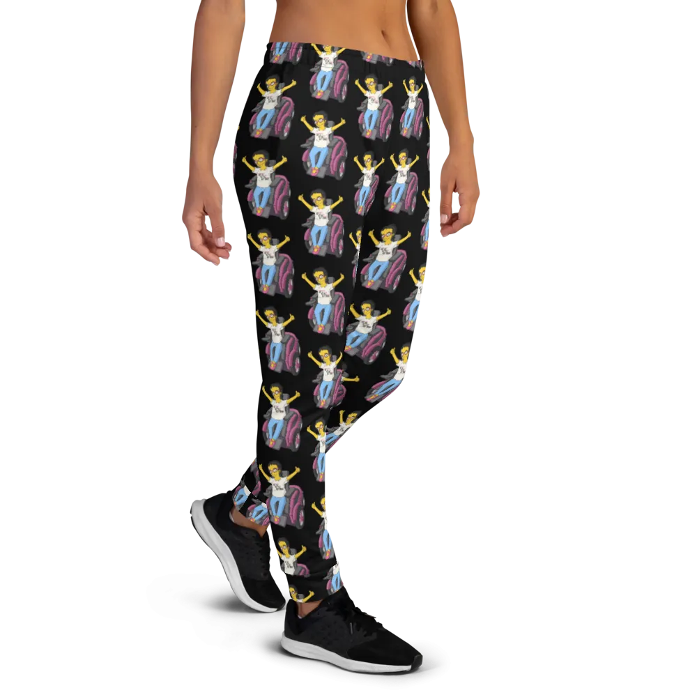 Esperanza From Raising Dion (Yellow Cartoon Pattern) Women's Joggers