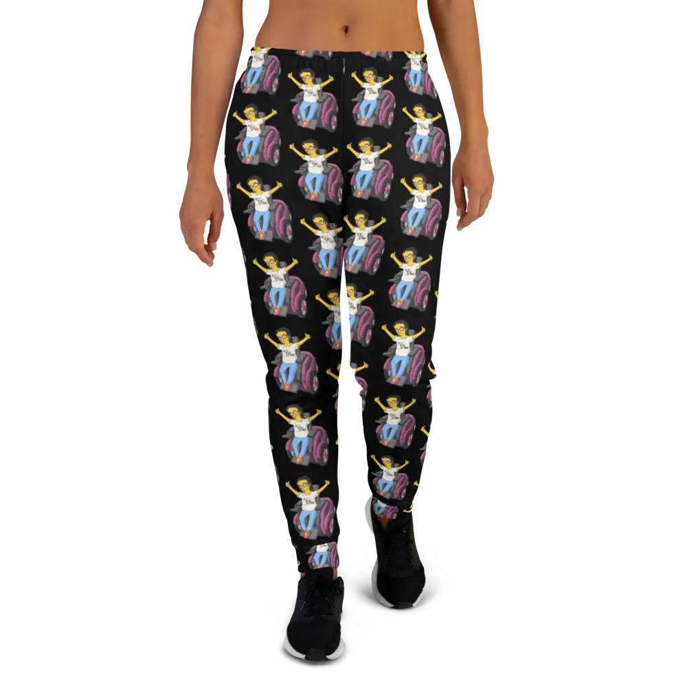 Esperanza From Raising Dion (Yellow Cartoon Pattern) Women's Joggers