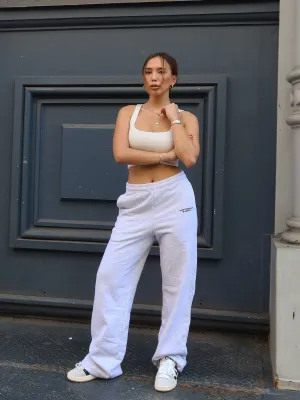 ESSENTIALS - Straight Leg Sweatpants • Light Grey