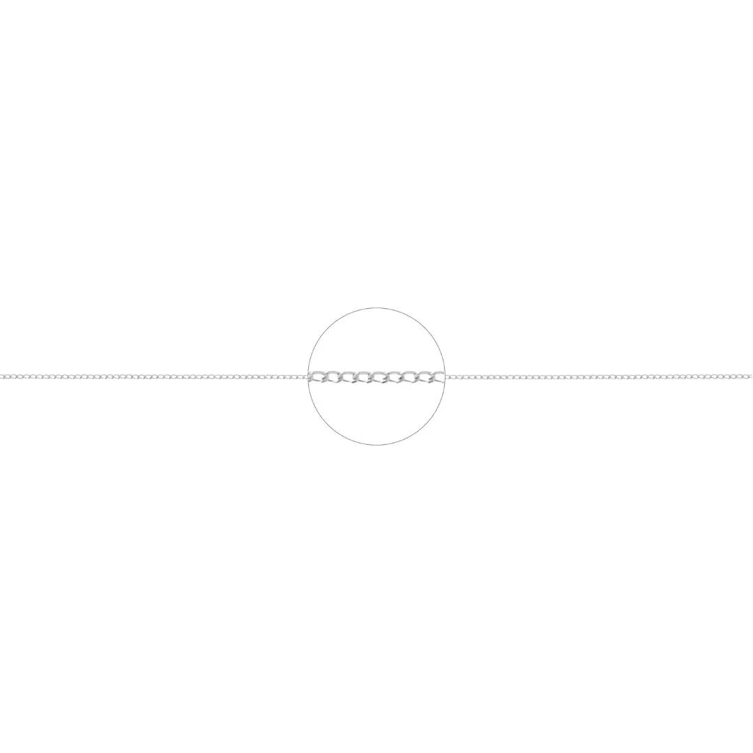 Flat Curb Chain - Silver