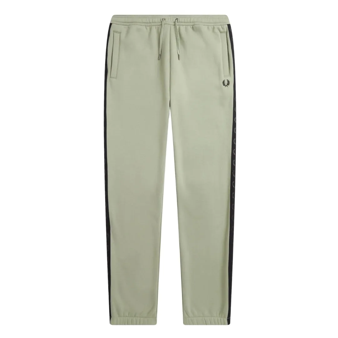 Fred Perry T5513 M37 Seagrass Green Embossed Laurel Wreath Taped Sweatpants