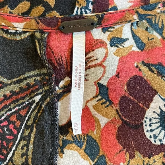 Free People High Plains Printed Dress - Size XS