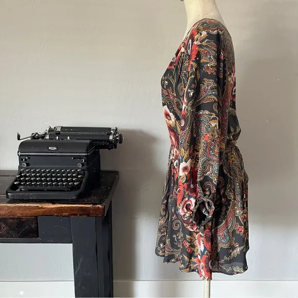 Free People High Plains Printed Dress - Size XS