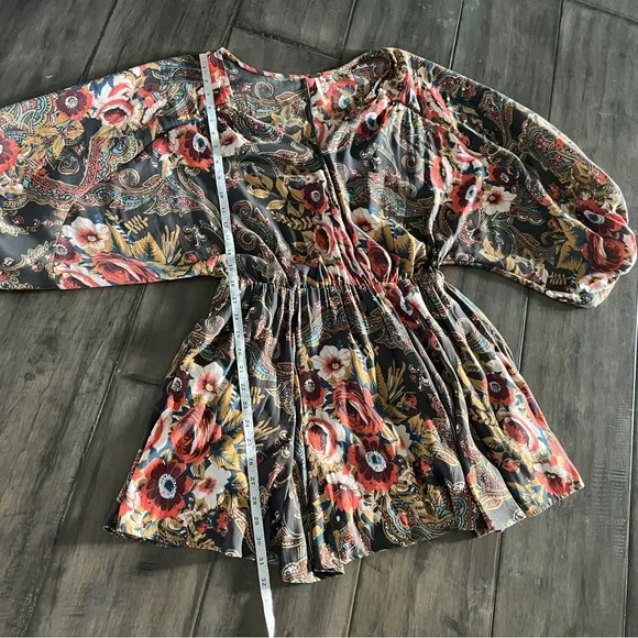 Free People High Plains Printed Dress - Size XS